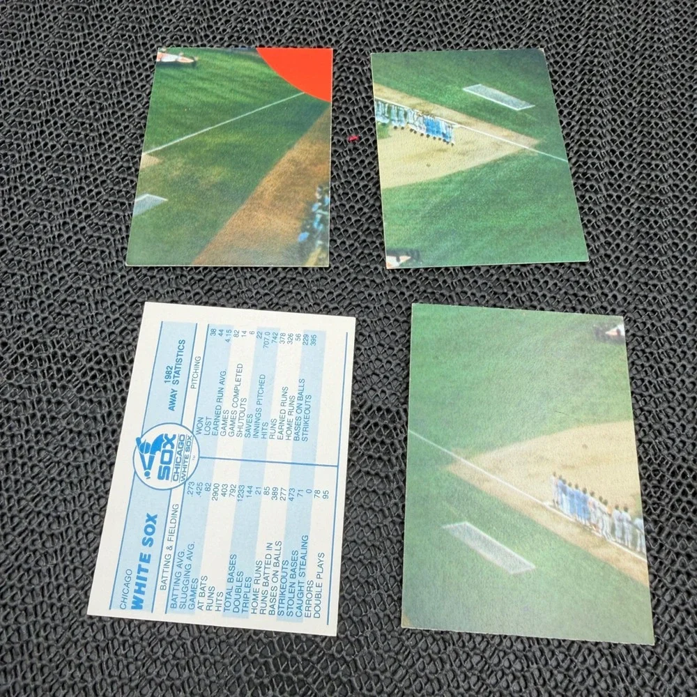 1982 Fleer Chicago White Sox Sticker Cards Lot of 4 Vintage MLB Baseball Cards
